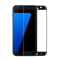 Скрийн протектор от закалено стъкло за FULL SCREEN извит за Samsung Galaxy S7 G930 с черен кант